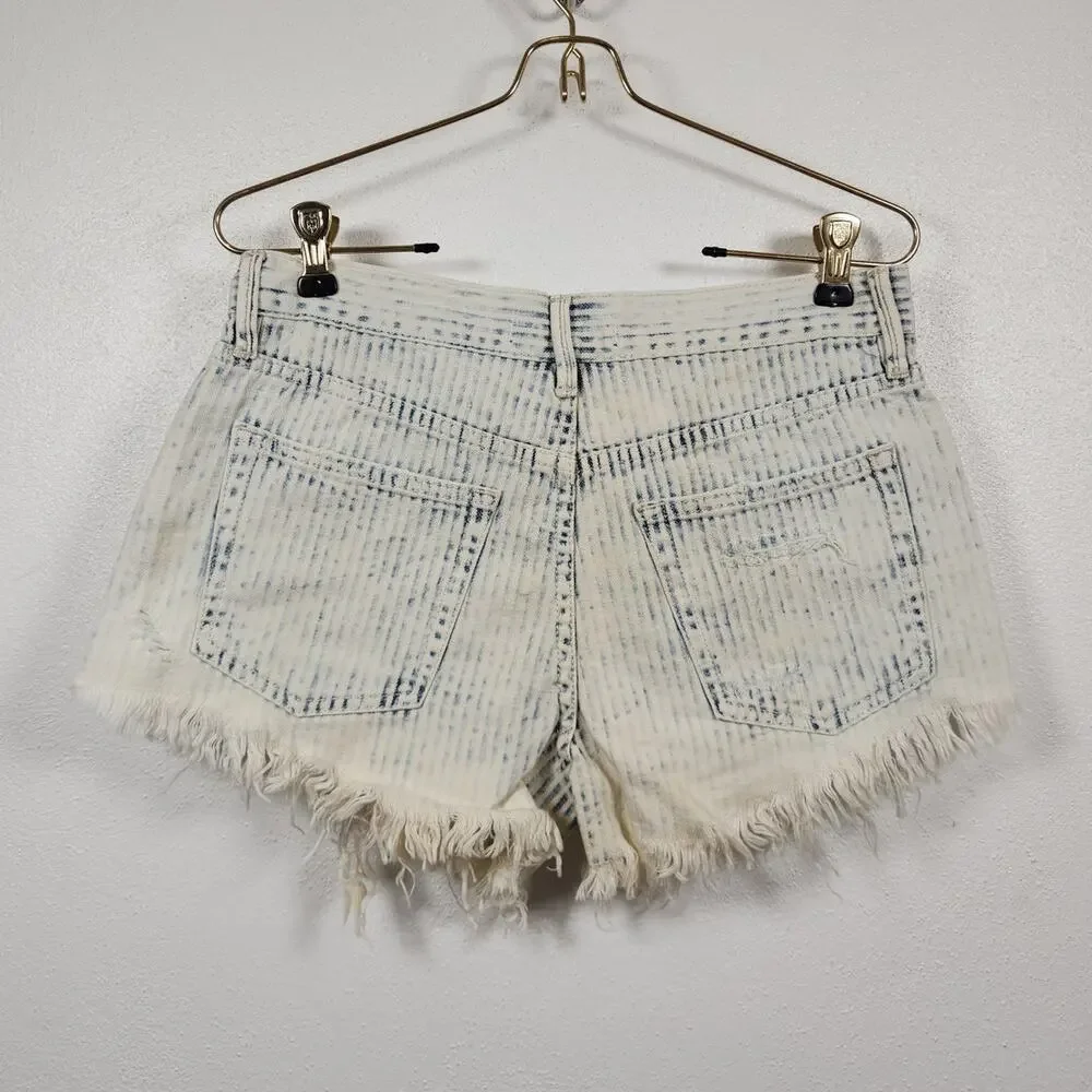 NWT We the Free Free People Shorts Boho Mini Hippie Whimsy Size 25 Distressed